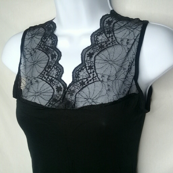 New! Black lace tank top size L - Picture 2 of 4